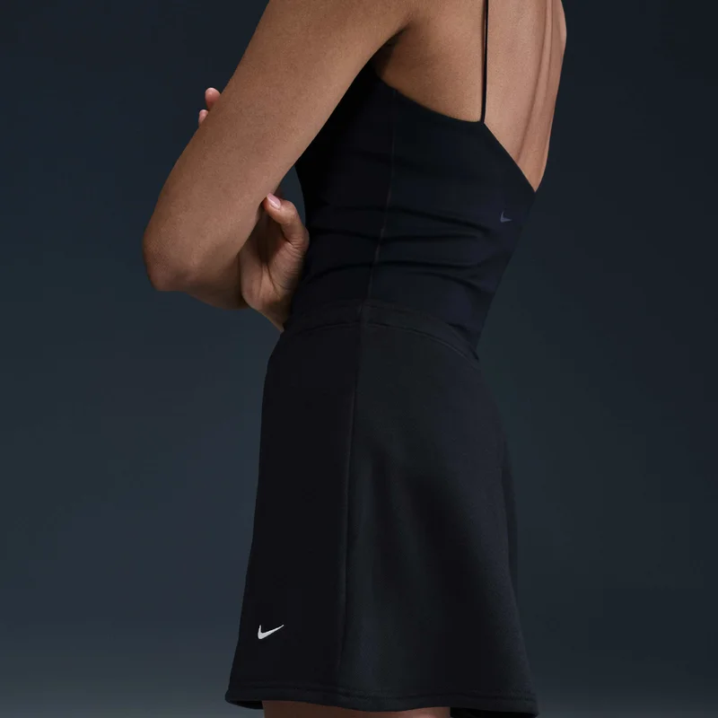 Nike Black Women's Sportswear Chill Terry Mini Skort for Women | Best Price UAE